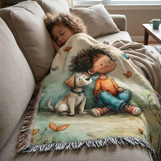 Couverture Garçon et chien fantaisistes papillon