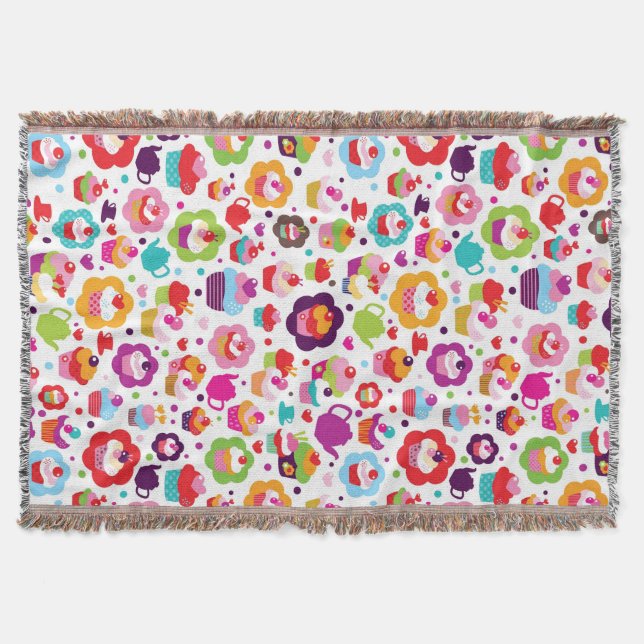 Couverture Gâteau de tasse et pot mignons de thé (Devant)