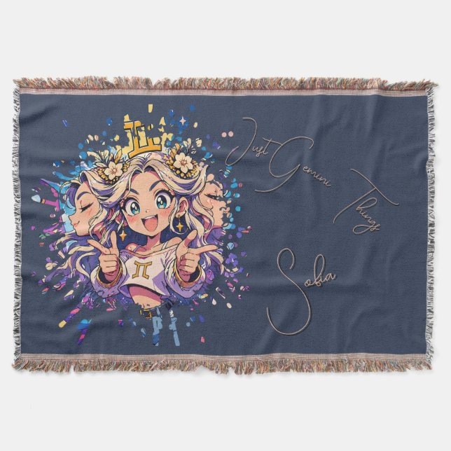 Couverture Gemini Sweet 16 Custom Name Blanket (Devant)