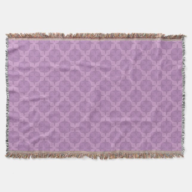 Couverture Géométrique fumé lilas art déco (Devant)