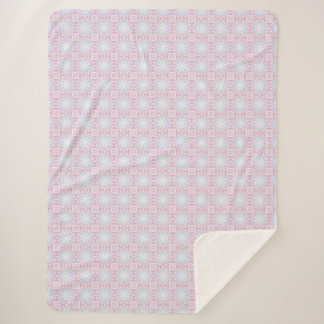 Couverture géométrique Pastel doux - Rose & Lavand