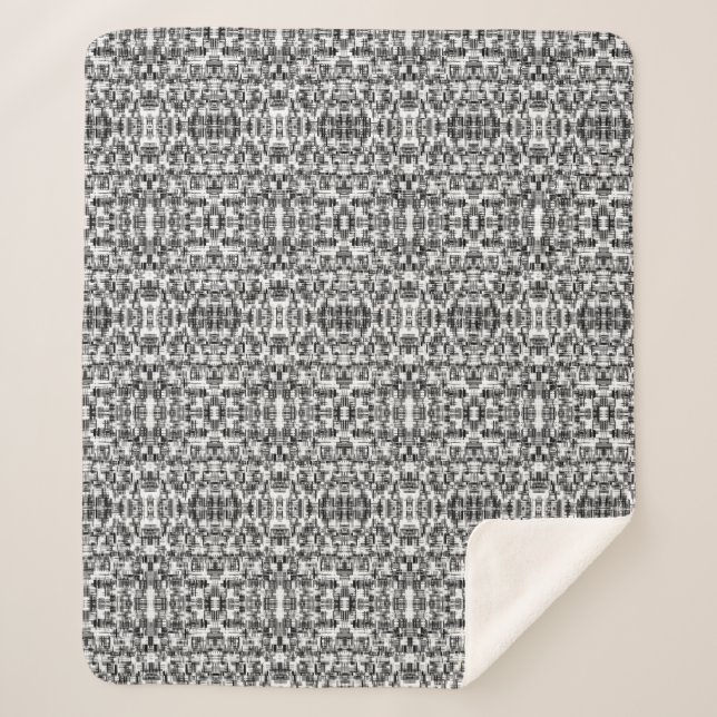 Couverture géométrique tribale Sherpa (Devant)