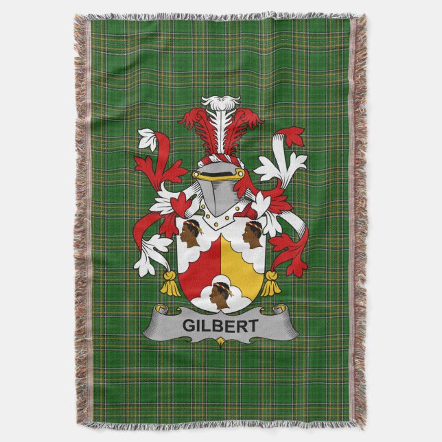 Couverture Gilbert Coat d'armoiries d'Irlande Famille Crest I (devant Vertical)