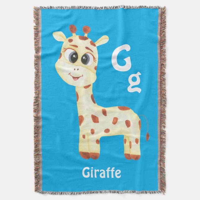 Couverture Giraffe personnaliser ABC : Lettre G - Ajouter vot (devant Vertical)