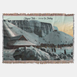 Couverture Glace historique à Niagara Falls Jeter Blanket