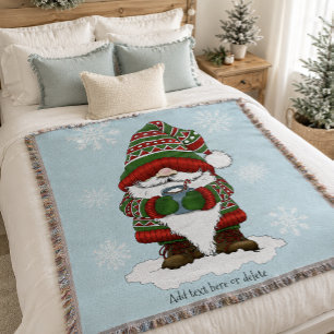Couverture Gnome de Noël Cosy Rouge Vert Hiver Mignon