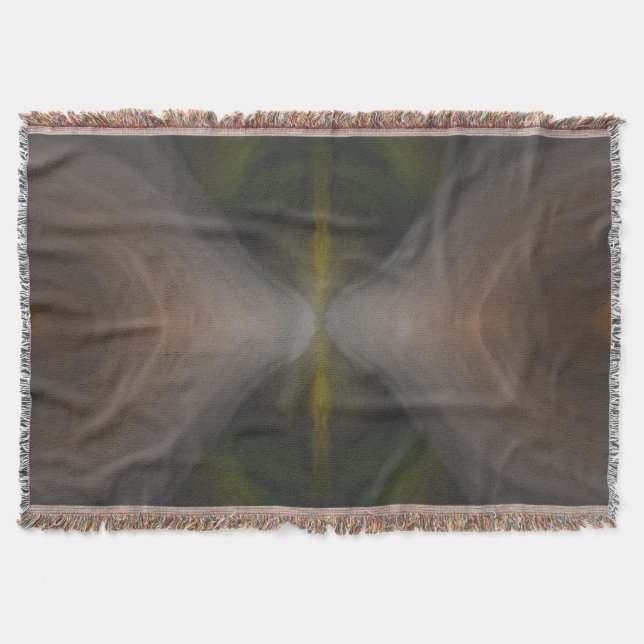 Couverture Golden Flow – Mélange de couleurs radiales Art (Devant)