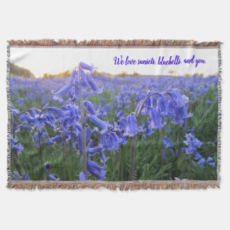 Couverture Golden Hour Bluebells - Fête des mères personnalis