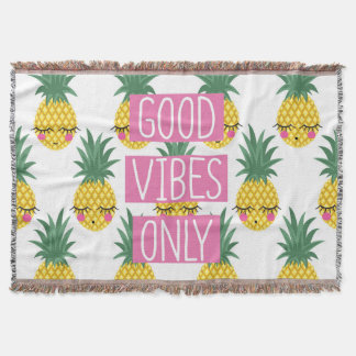 Couverture Good Vibes Pineapples Motif d'été