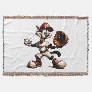 Couverture Goofy Cat Baseball Pitcher Monte