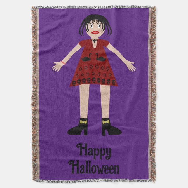 Couverture Gothique Halloween Vampire Lady Custom (devant Vertical)
