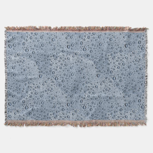 Couverture gouttelettes d'eau gris de métal (Devant)