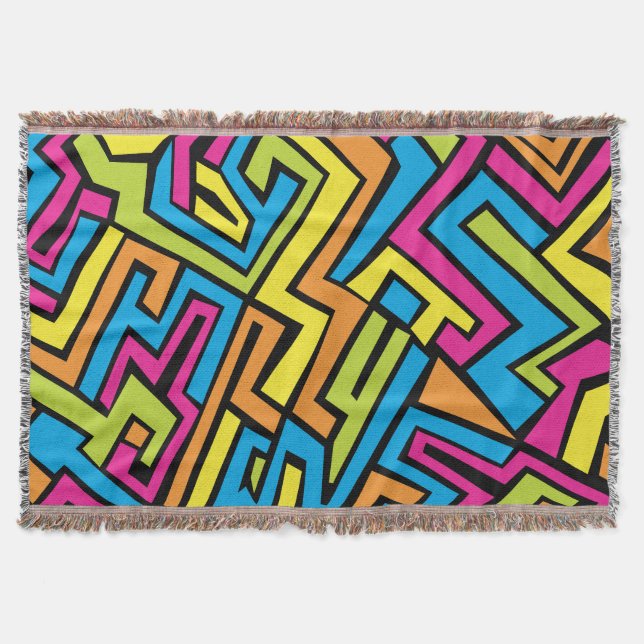 Couverture Graffiti de rue en néon coloré Motif artistique (Devant)