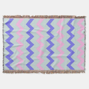 Couverture Grand chevron motif rose