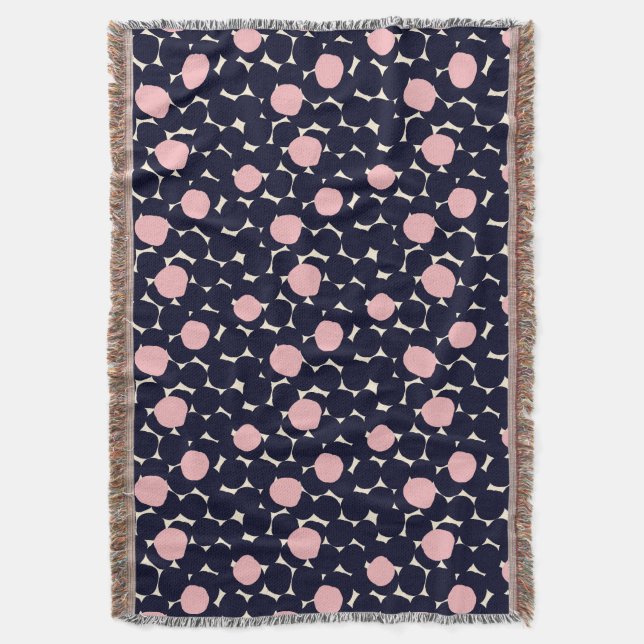 Couverture Grand motif de point bleu et rose (devant Vertical)