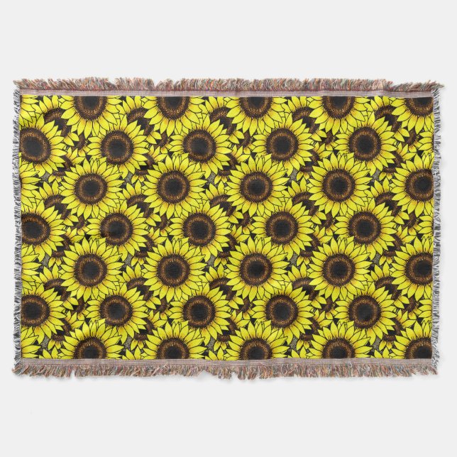 Couverture Grand Tournesol Jaune Doré (Devant)