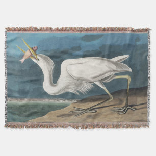 Couverture Grande Peinture de la faune d'Audubon Heron blanc