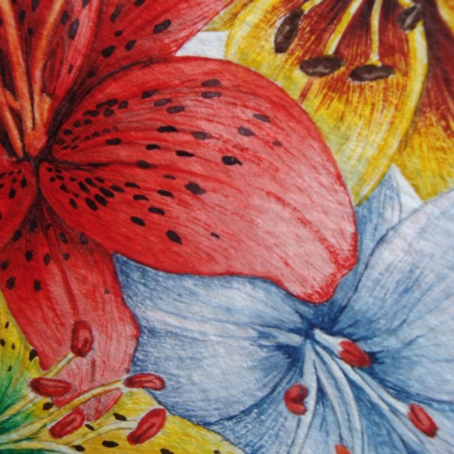 Couverture grandes et audacieuses fleurs colorées florales (Créateur téléchargé)