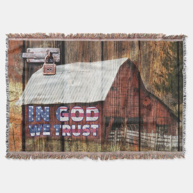 Couverture Grange En Dieu Nous Faisons Confiance au drapeau a (Devant)