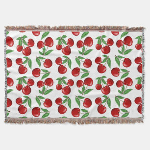 Couverture Graphique de cerises rouges sur tout le Motif