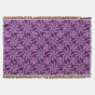 Couverture Graphique Géométrique 3D Spiral Twist rose