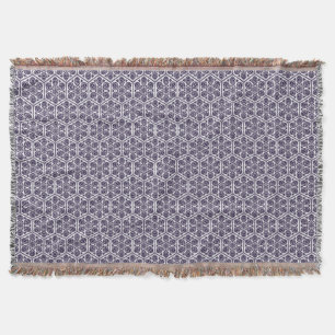 Couverture Graphique géométrique de rosette turque bleue