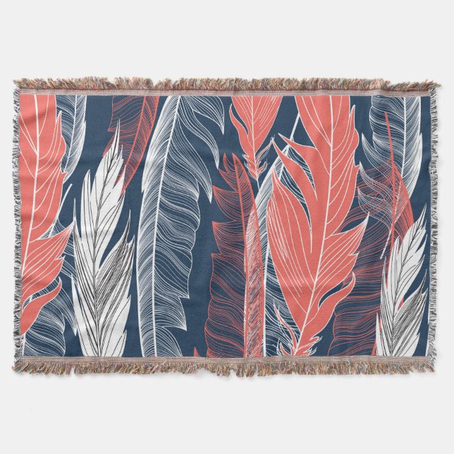 Couverture Graphiques En Plumes, Beau Motif sans couture. (Devant)