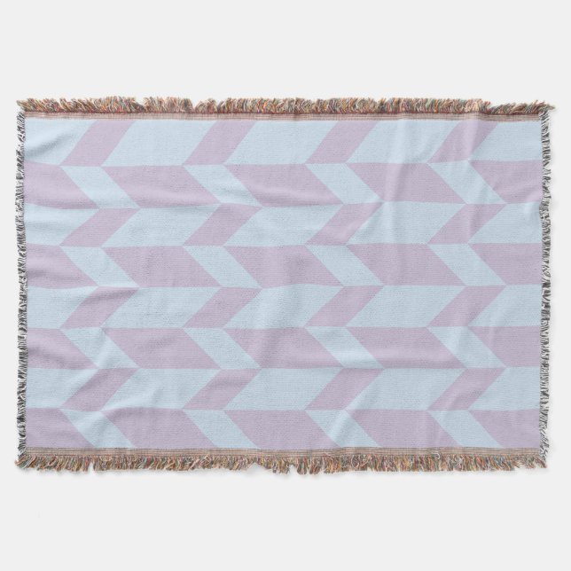 Couverture Gras Flèche à deux tons Chevron Grille Poudre Past (Devant)