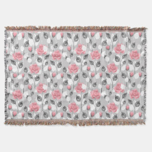 Couverture Gray and pink. Floral