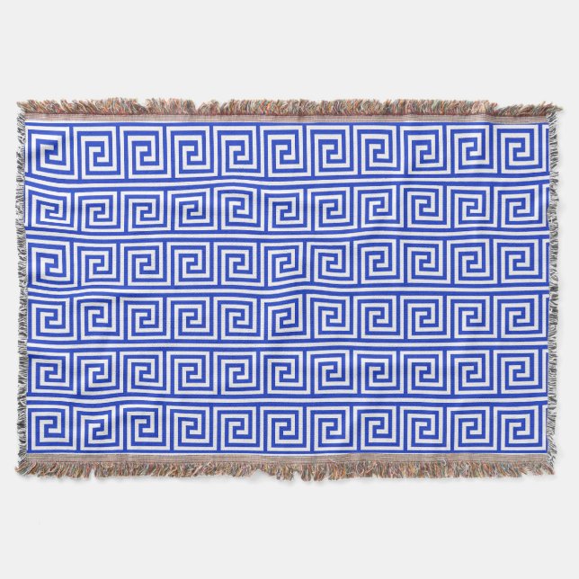 Couverture Grec Meander Carré Motif (Devant)
