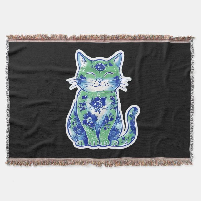Couverture Green Floral Cat  (Devant)