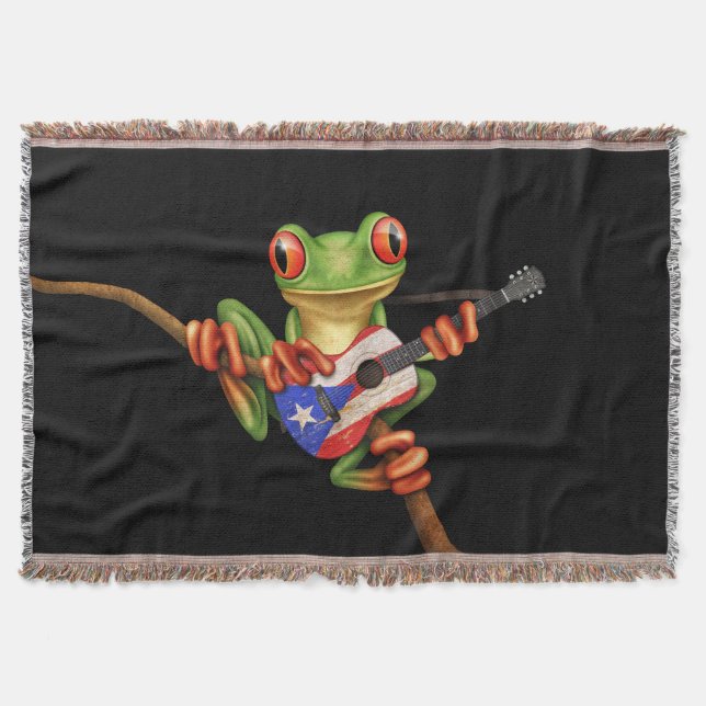Couverture Grenouille d'arbre jouant le noir de guitare de (Devant)