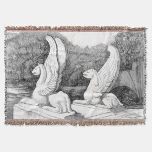 Couverture Griffins sculpté crayon monochrome Art