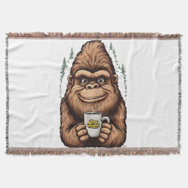 Couverture Gros Pied mignon buvant du café  Sasquatch drôle  (Devant)