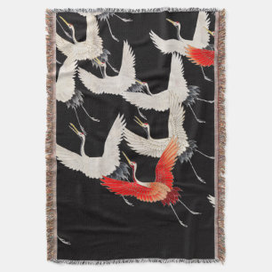Couverture Grues volantes : Japonais Bird Kimono Art