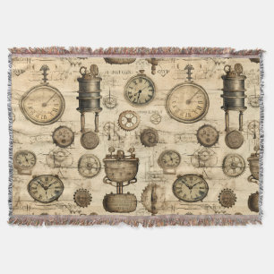 Couverture Grunge Rustic Steampunk Horloge (14)