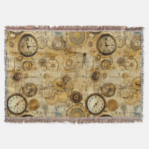 Couverture Grunge Rustic Steampunk Horloge (5)