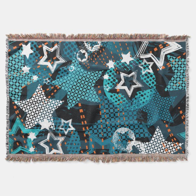 Couverture Grunge star motif, design pour enfants ludique. (Devant)