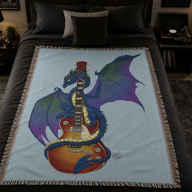 Couverture Guitare à explosion solaire Blue Dragon (Créateur téléchargé)