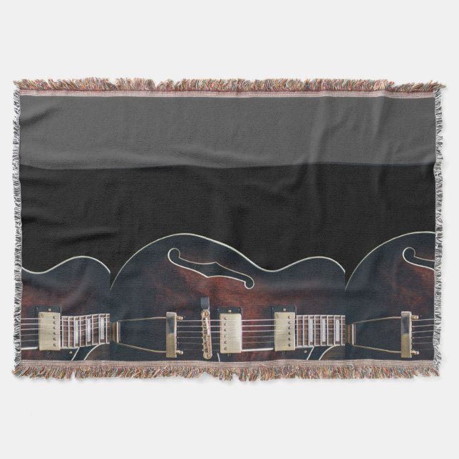 Couverture Guitare électrique sur fond noir (Devant)