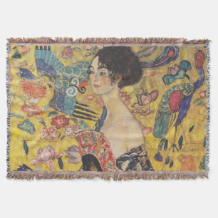 Couverture Gustav Klimt-Lady avec ventilateur  