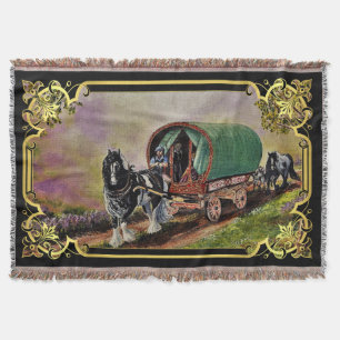 Couverture Gypsy Vanner cheval Irish Caravan wagon
