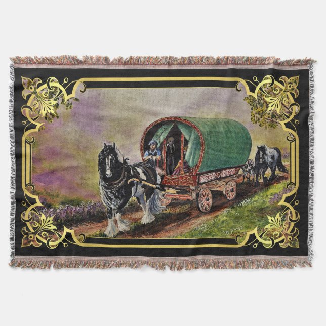 Couverture Gypsy Vanner cheval Irish Caravan wagon (Devant)