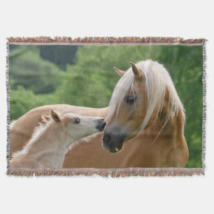 Couverture Haflinger Horses Foal Mare Cuddin, Doux