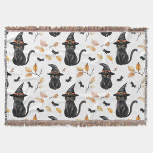Couverture Halloween Chat noir Motif - Chat de cuisine