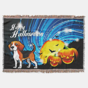 Couverture Halloween heureux beagle
