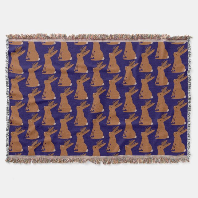 Couverture Halloween Jackalope Trick ou Treat Patterned (Devant)