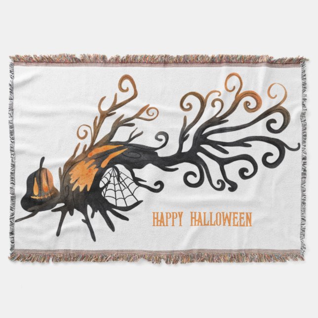 Couverture Halloween/octobre/automne/arbre citrouille (Devant)
