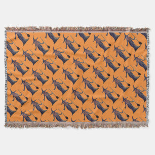 Couverture Halloween Witch Black Orange Motif Éffrayant
