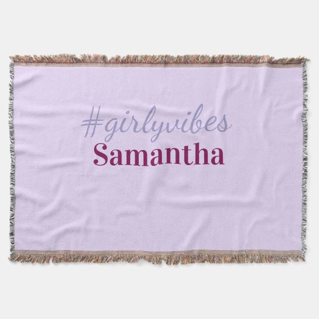 Couverture hashtag Girlyvibes rose violet clair vibes féminin (Devant)